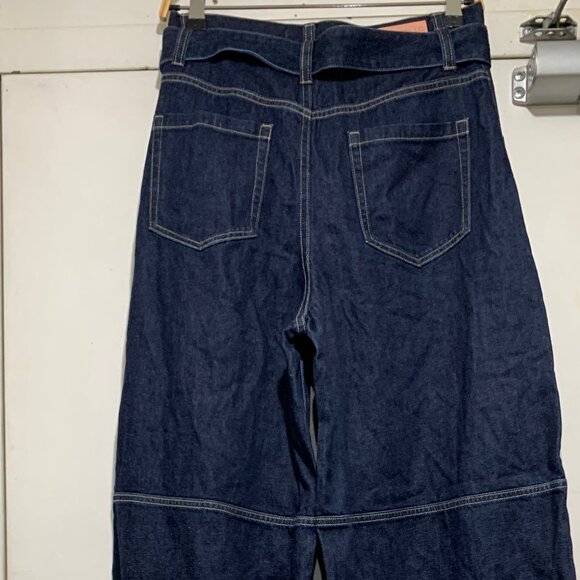 FABRIQUE WIDE LEG BLUE JEANS SIZE M - Picture 6 of 8